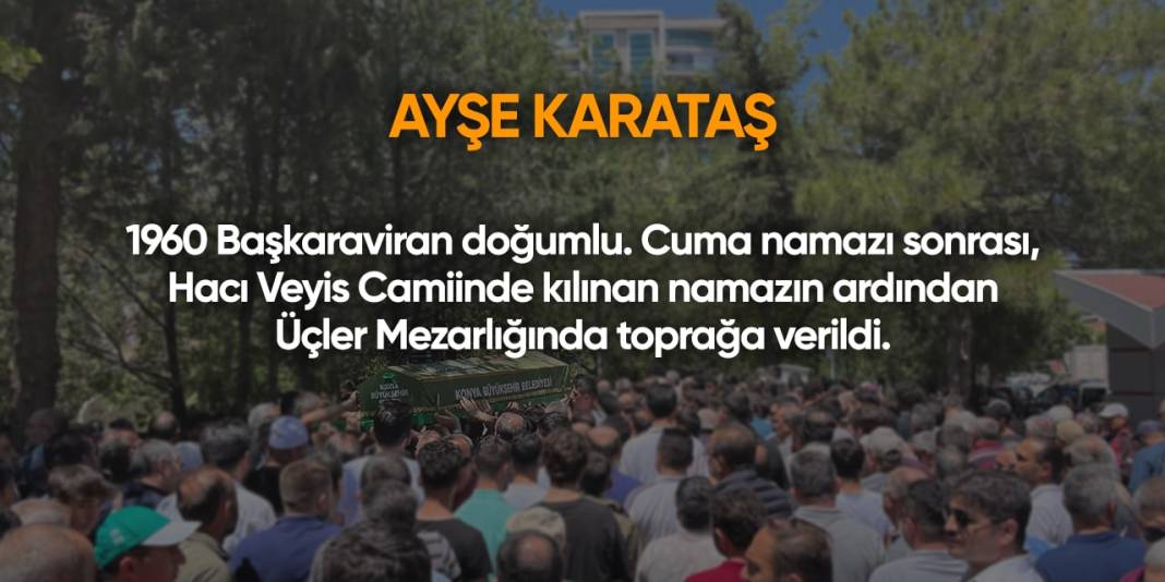 Konya'da bugün vefat edenler | 1 Kasım 2024 11